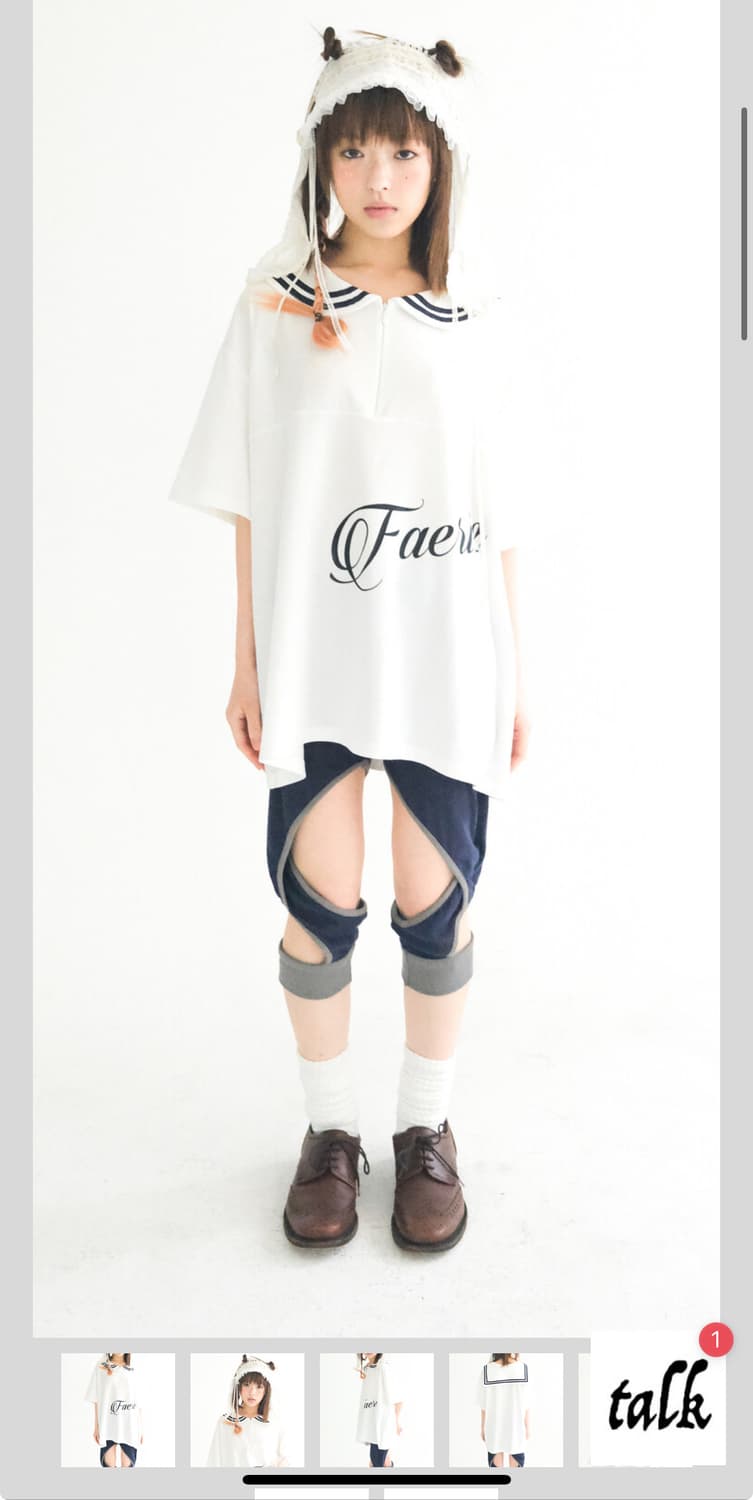 [fa.er.ie] sailor collar mesh loose top  상품이미지3
