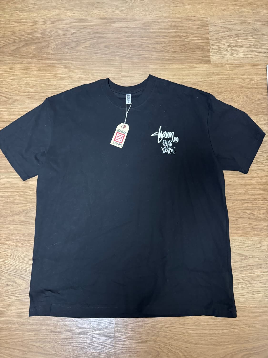 새상품 스투시 에스더블 티셔츠 블랙 라지 상품이미지2