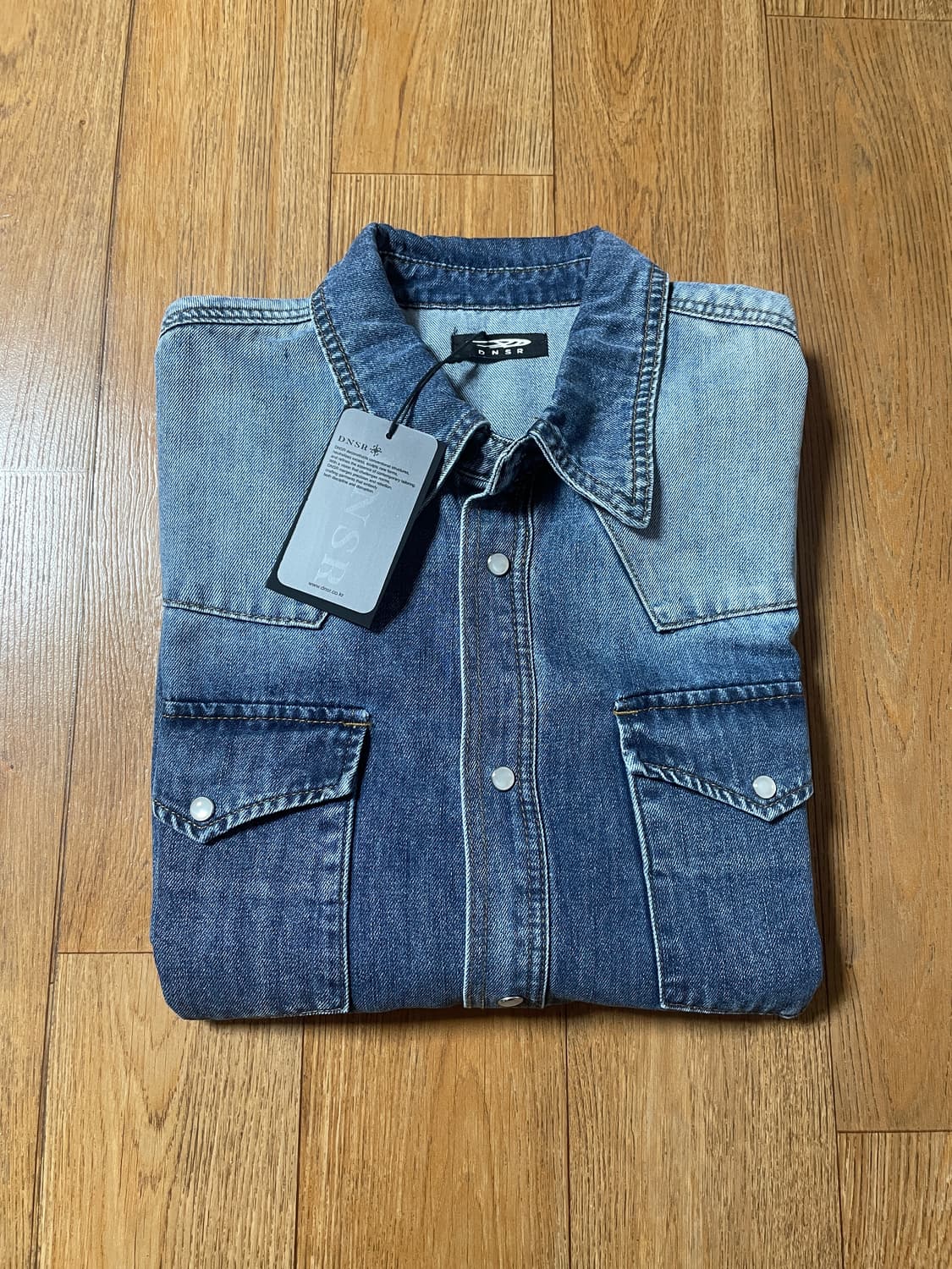 디앤에스알 디앤써 웨스턴 데님 셔츠 블루 L 새상품 상품이미지9