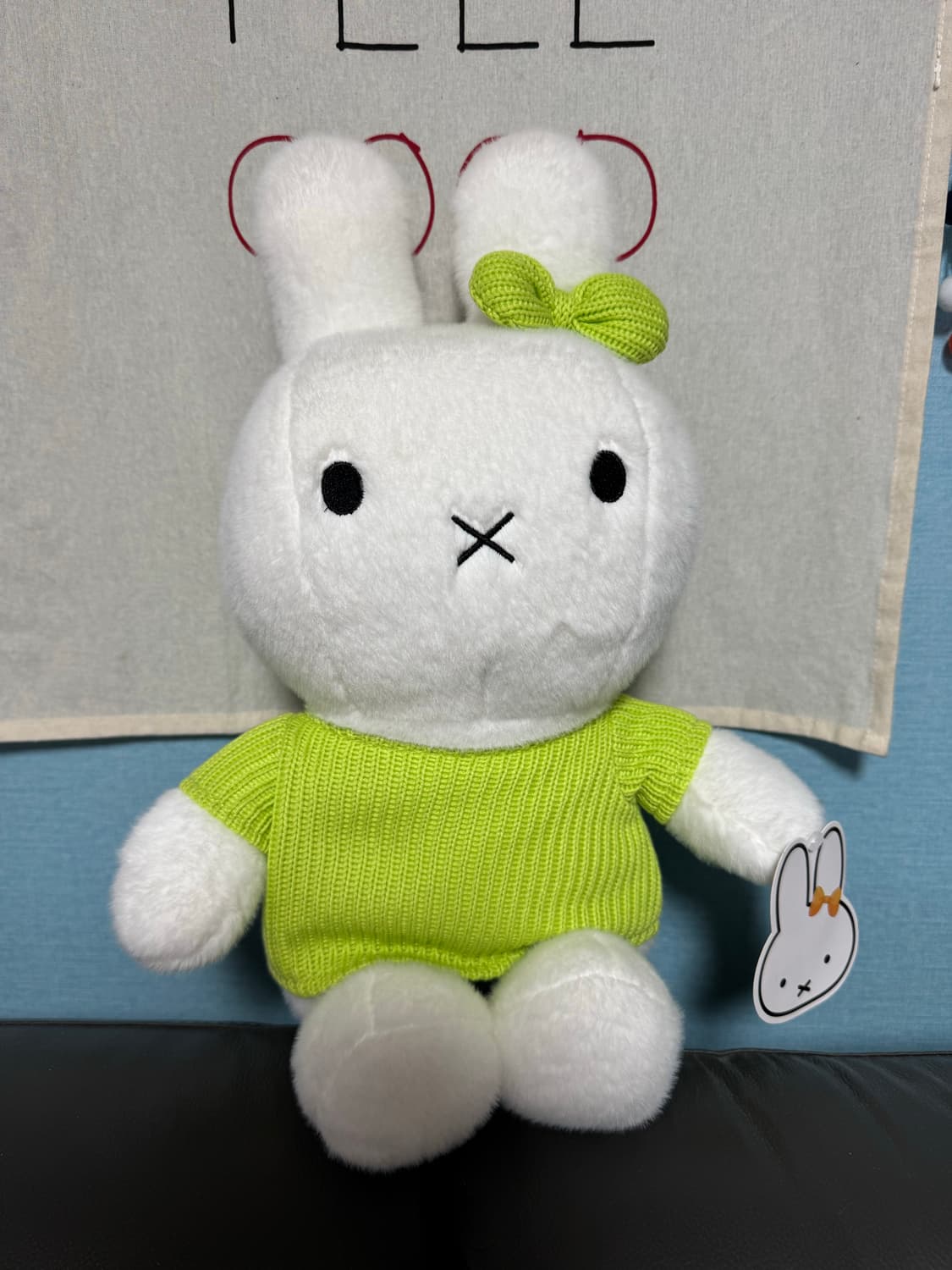 중대형 48cm 미피 멜라니 토끼 인형 그린 니트 땍있음 상품이미지2