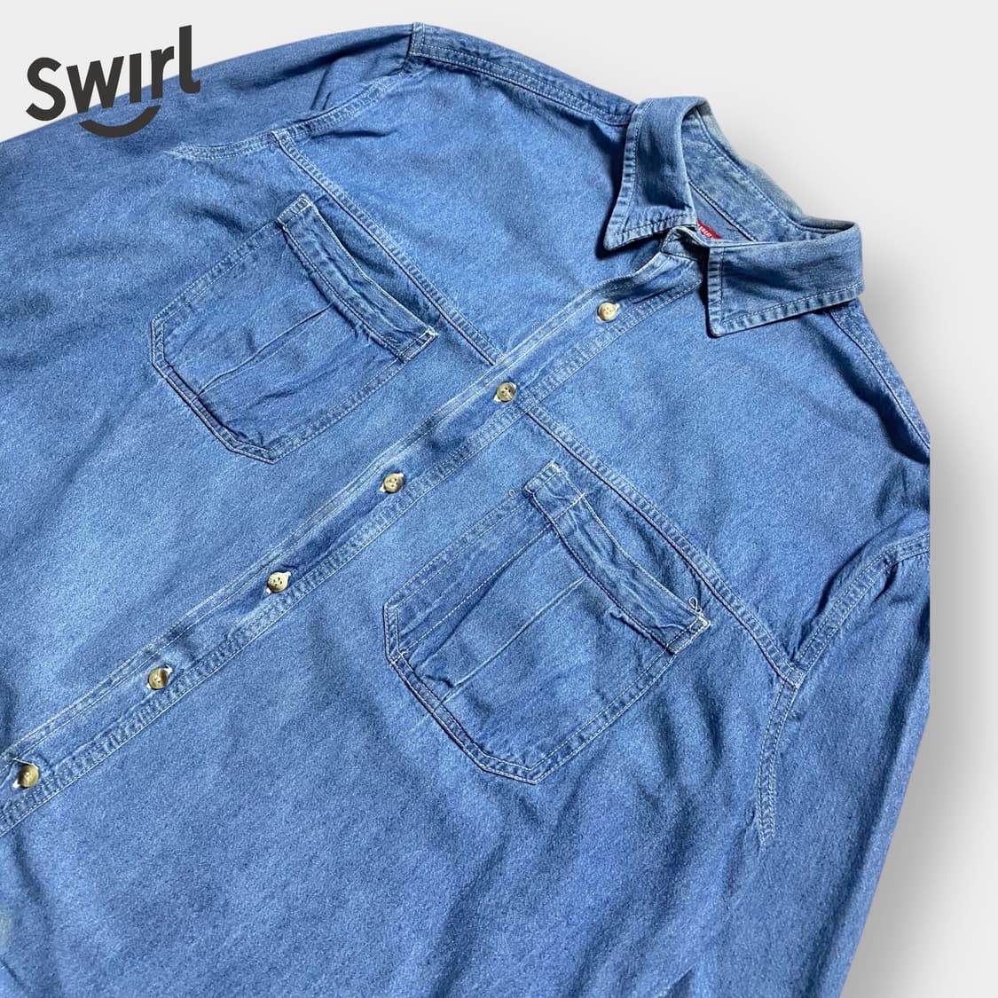 🌊90s Marlboro work denim shirts 상품이미지4