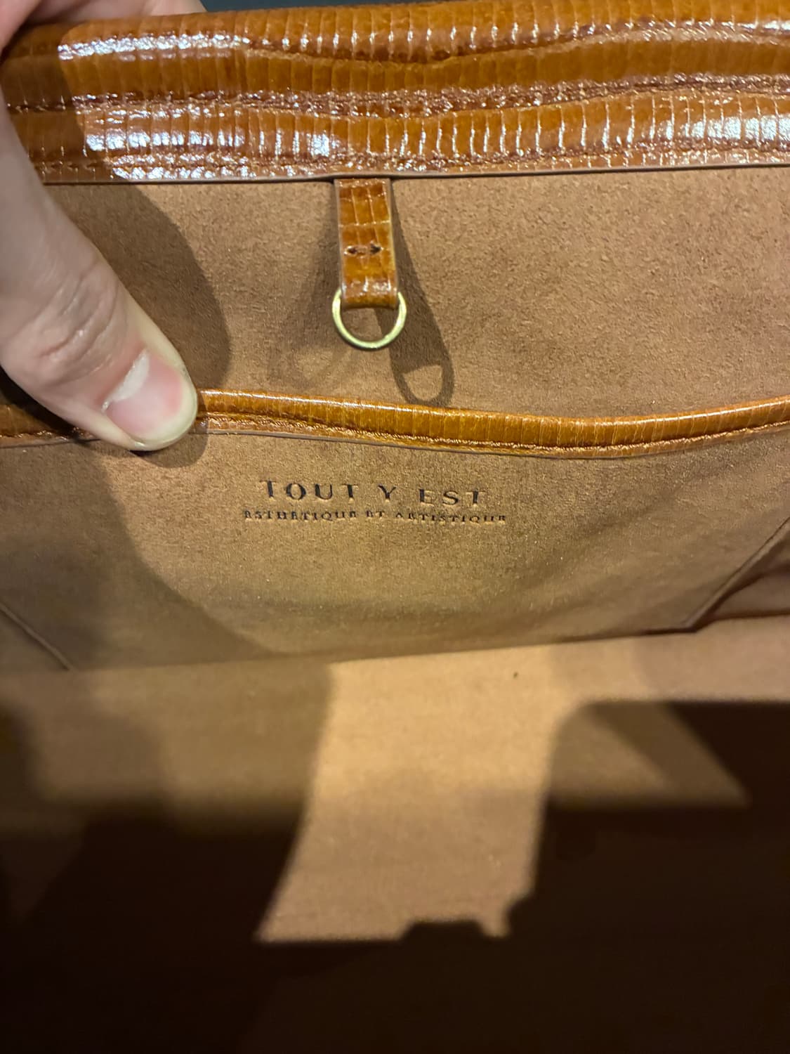 투티에 파라렐백 리자드 브라운 상품이미지3