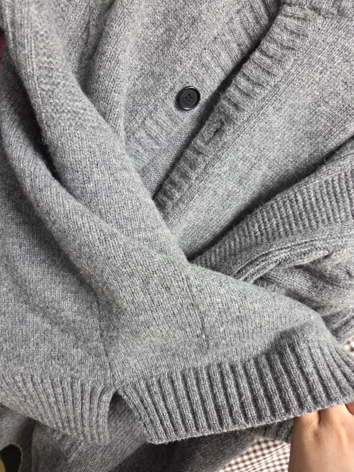 어나더오피스 22AW 건지 가디건 헤더 그레이 상품이미지6