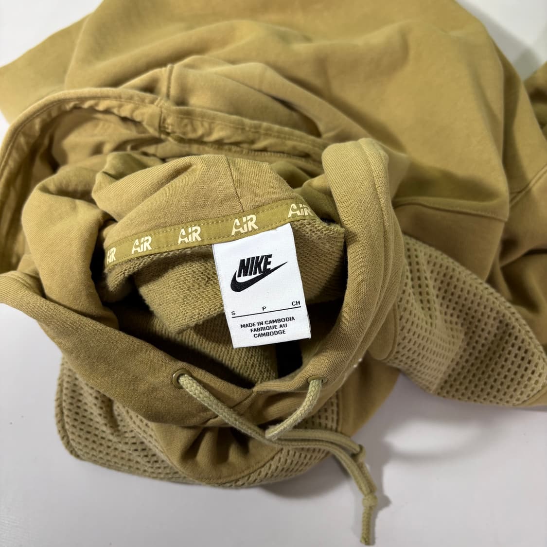 S 95 나이키 베이지 AIR로고 후드티 상품이미지4