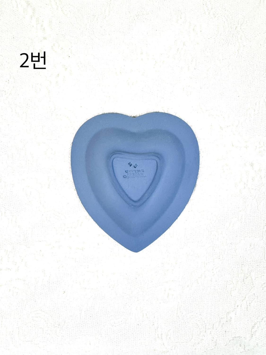 [영국앤틱]웨지우드 제스퍼웨어 페일블루 하트 핀디쉬 장식소품2 상품이미지2