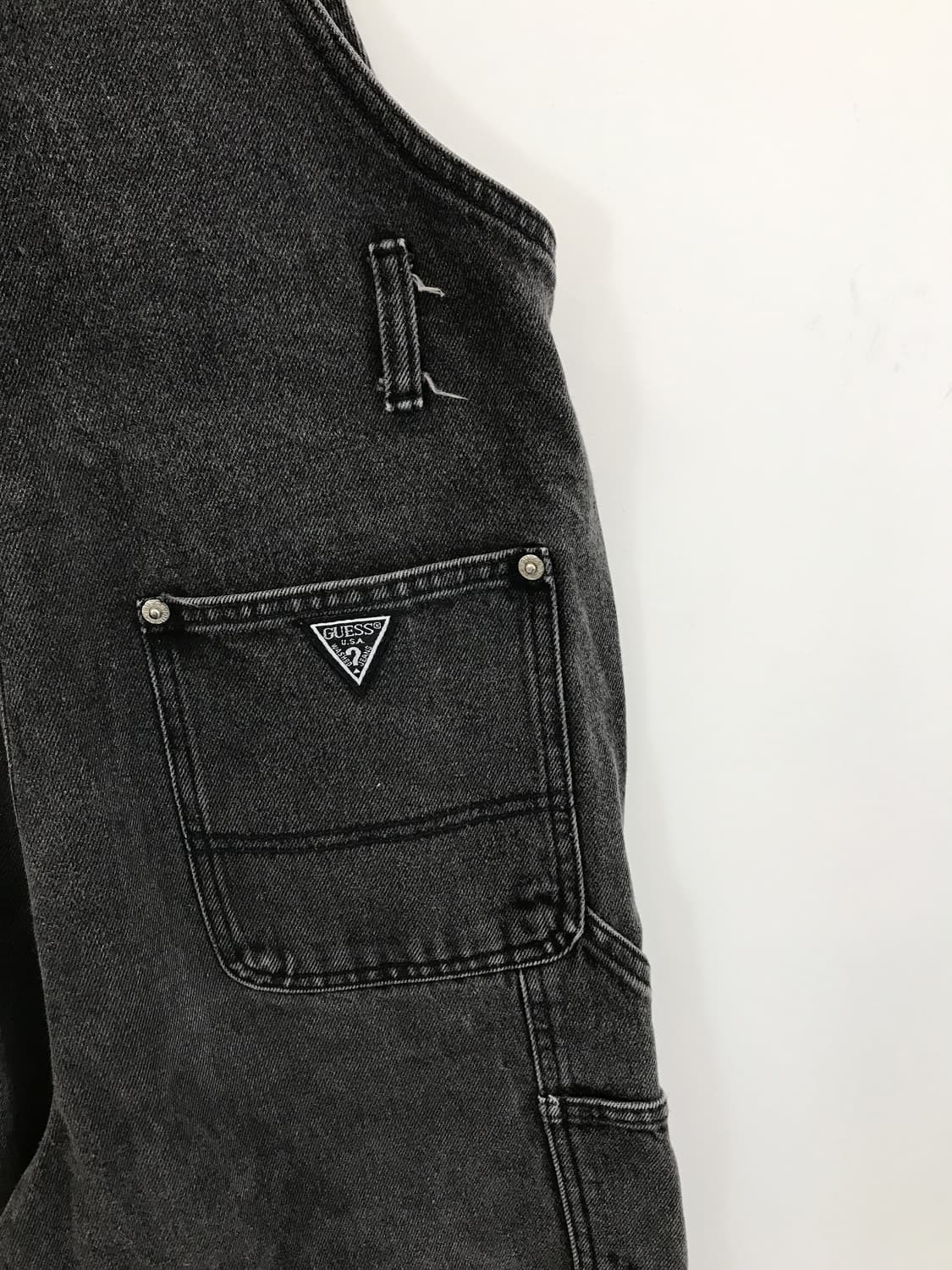 게스 90s 흑청 오버롤 멜빵바지 [70-91] 상품이미지4