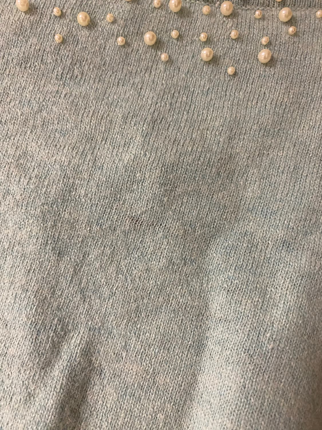 울 진주 앙고라 소라색 가디건 상품이미지7