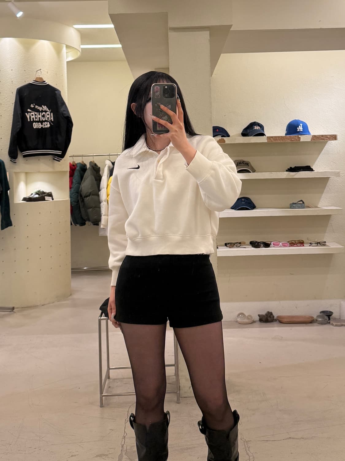 나이키 하프집업 크롭 맨투맨 U980 상품이미지1