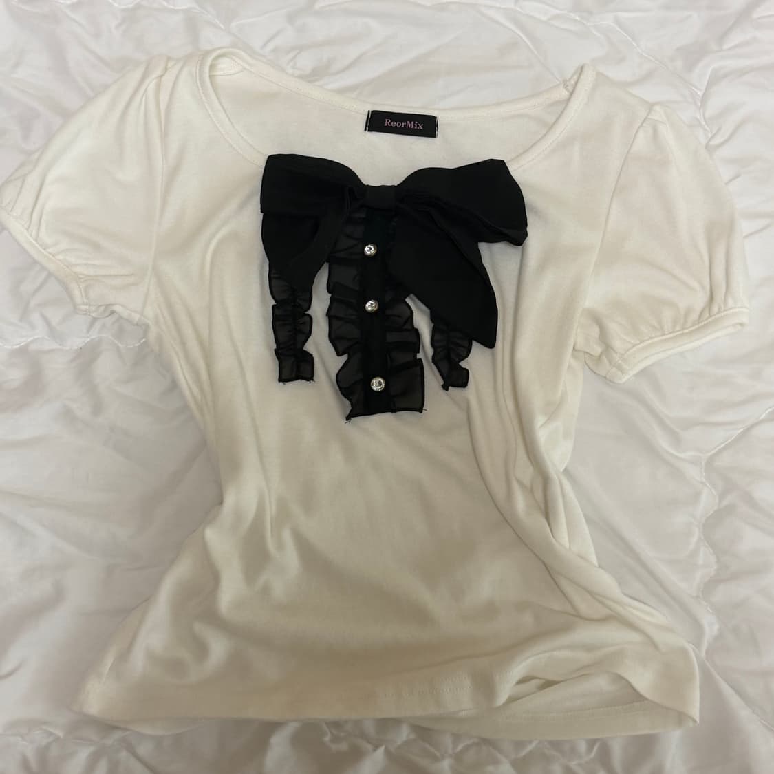 Reormix 프릴 리본 로걀탑 상품이미지1