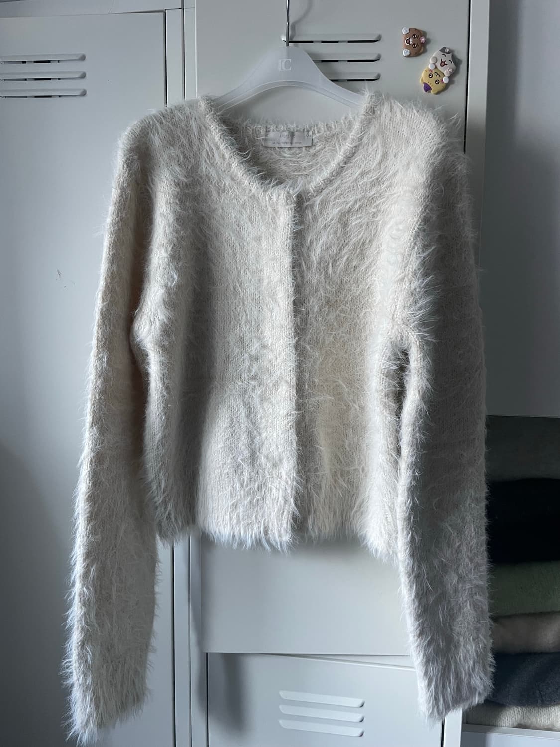 아모멘토 샤기가디건 아이보리 상품이미지3