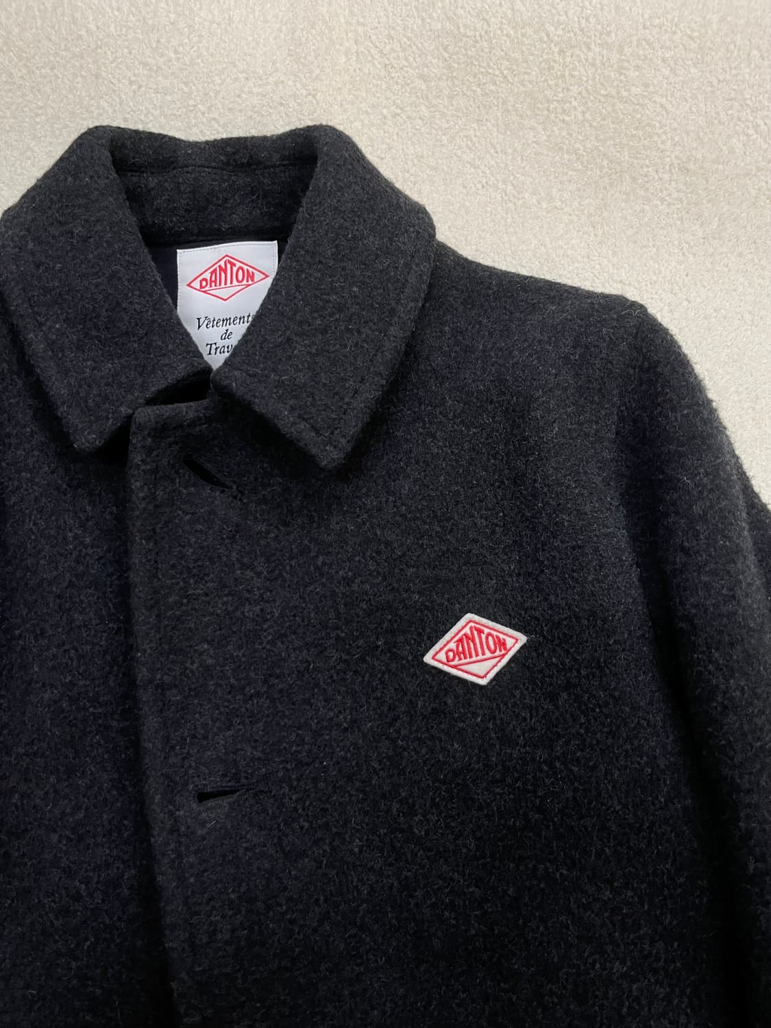 단톤 미디 울 코트 다크 그레이 상품이미지8