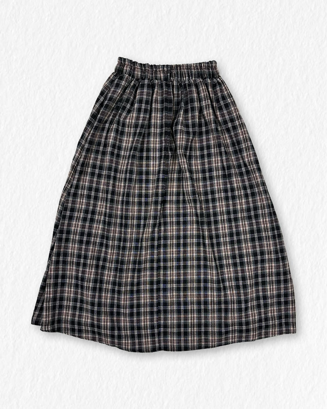 빈티지 체크 밴딩 스커트 상품이미지2