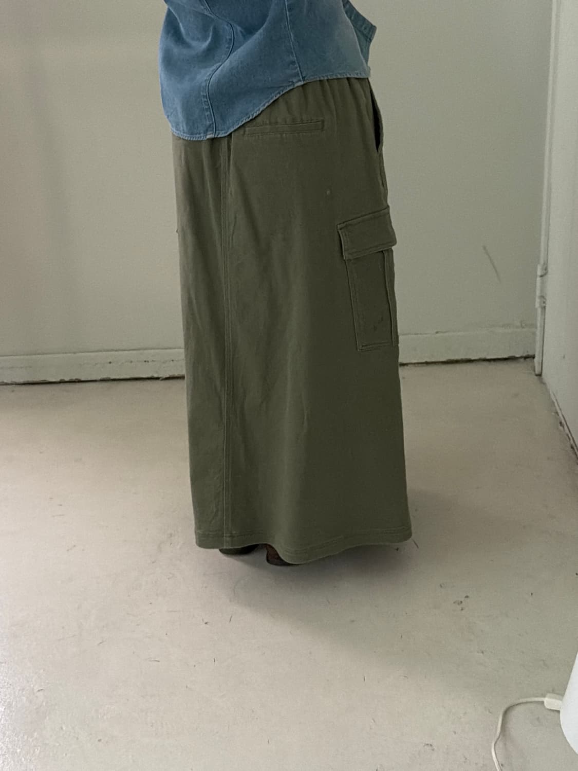 일본빈티지 카고 롱스커트  상품이미지3