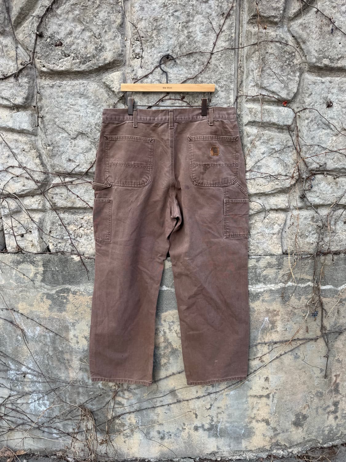 00s 칼하트 빈티지 b11 cht 페이딩 싱글니 워크 팬츠 상품이미지2