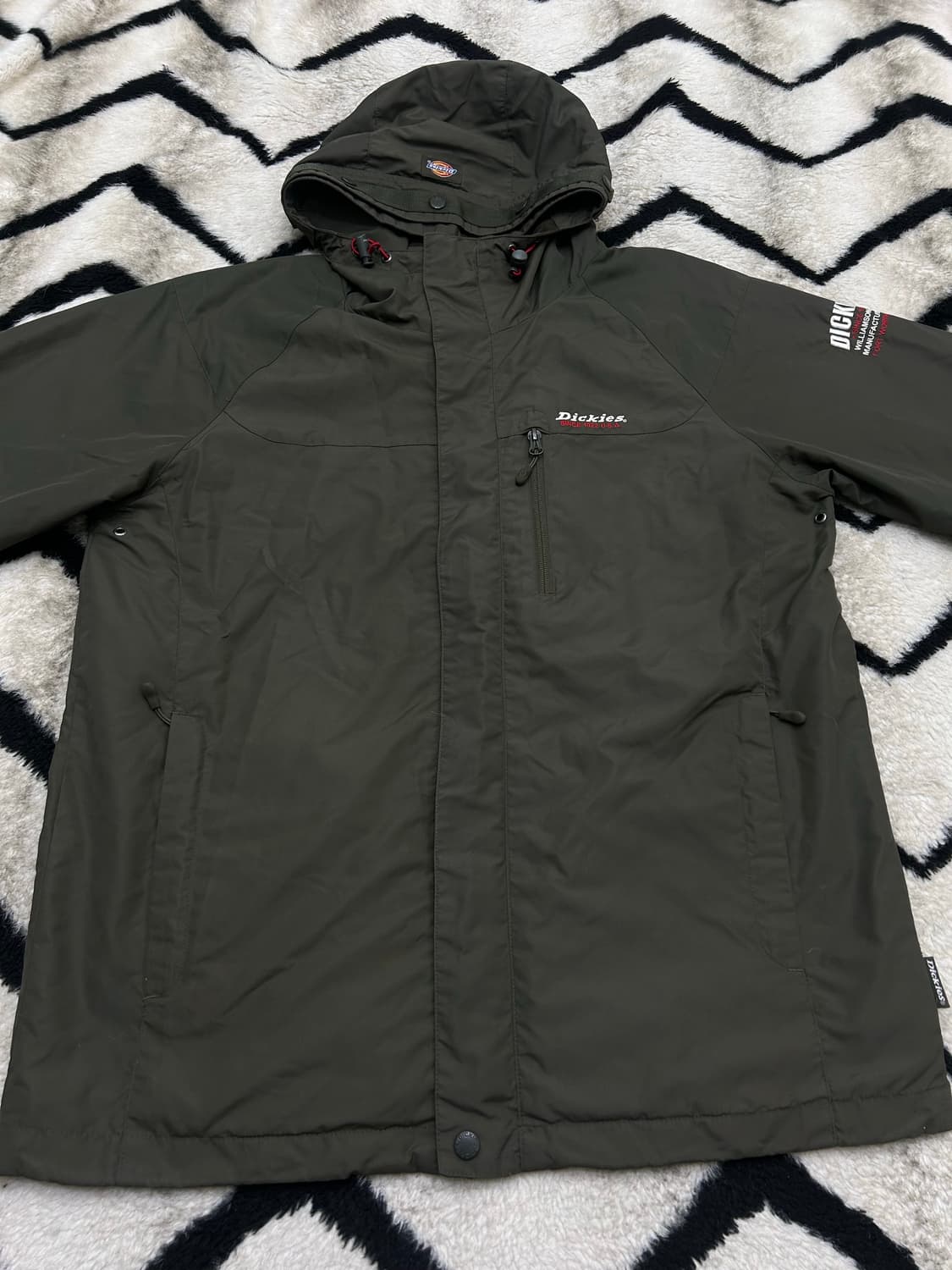 [L]디키즈 후드 바람막이/카키 상품이미지3