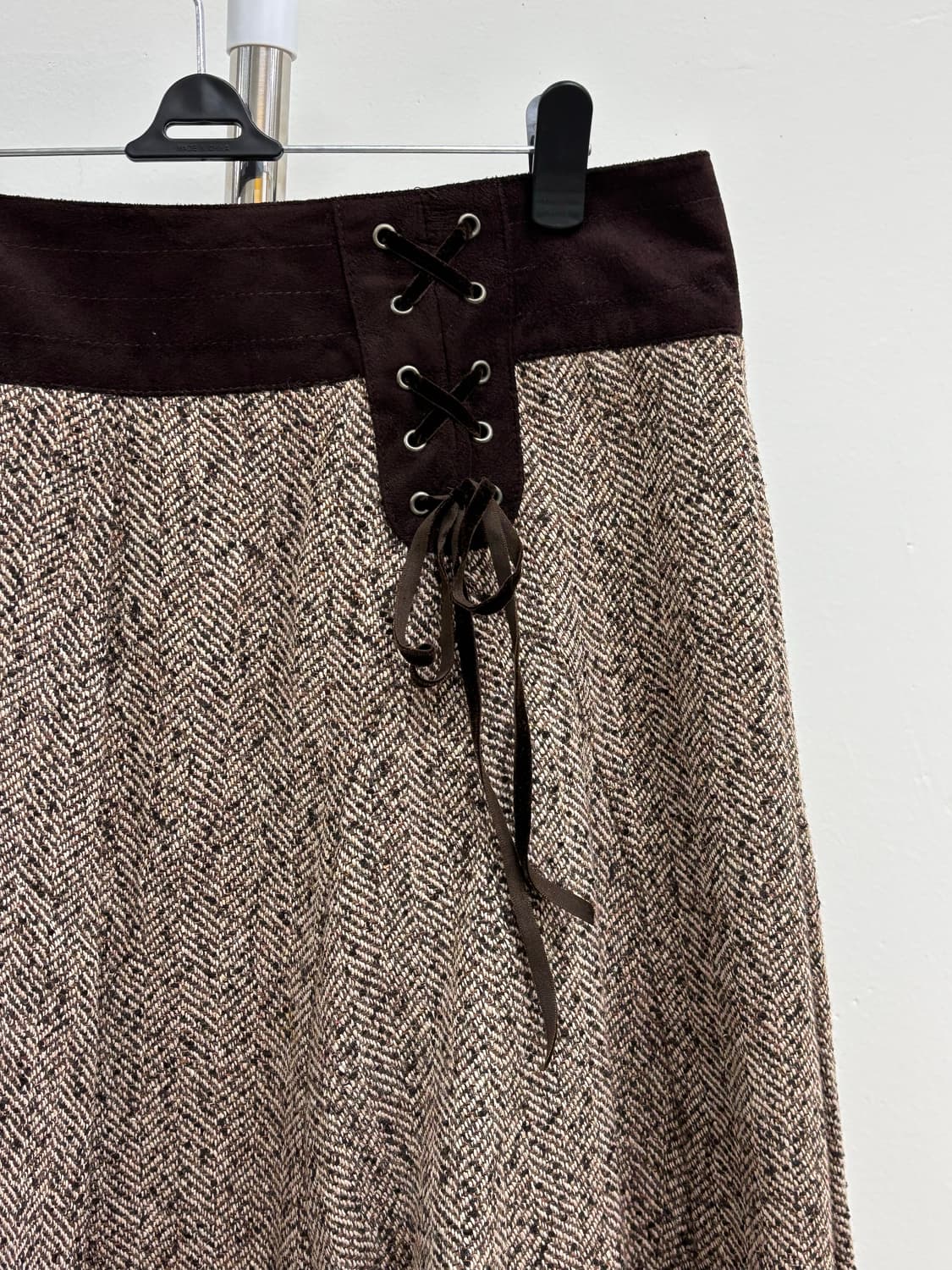 빈티지 브라운 미디 스커트 상품이미지6