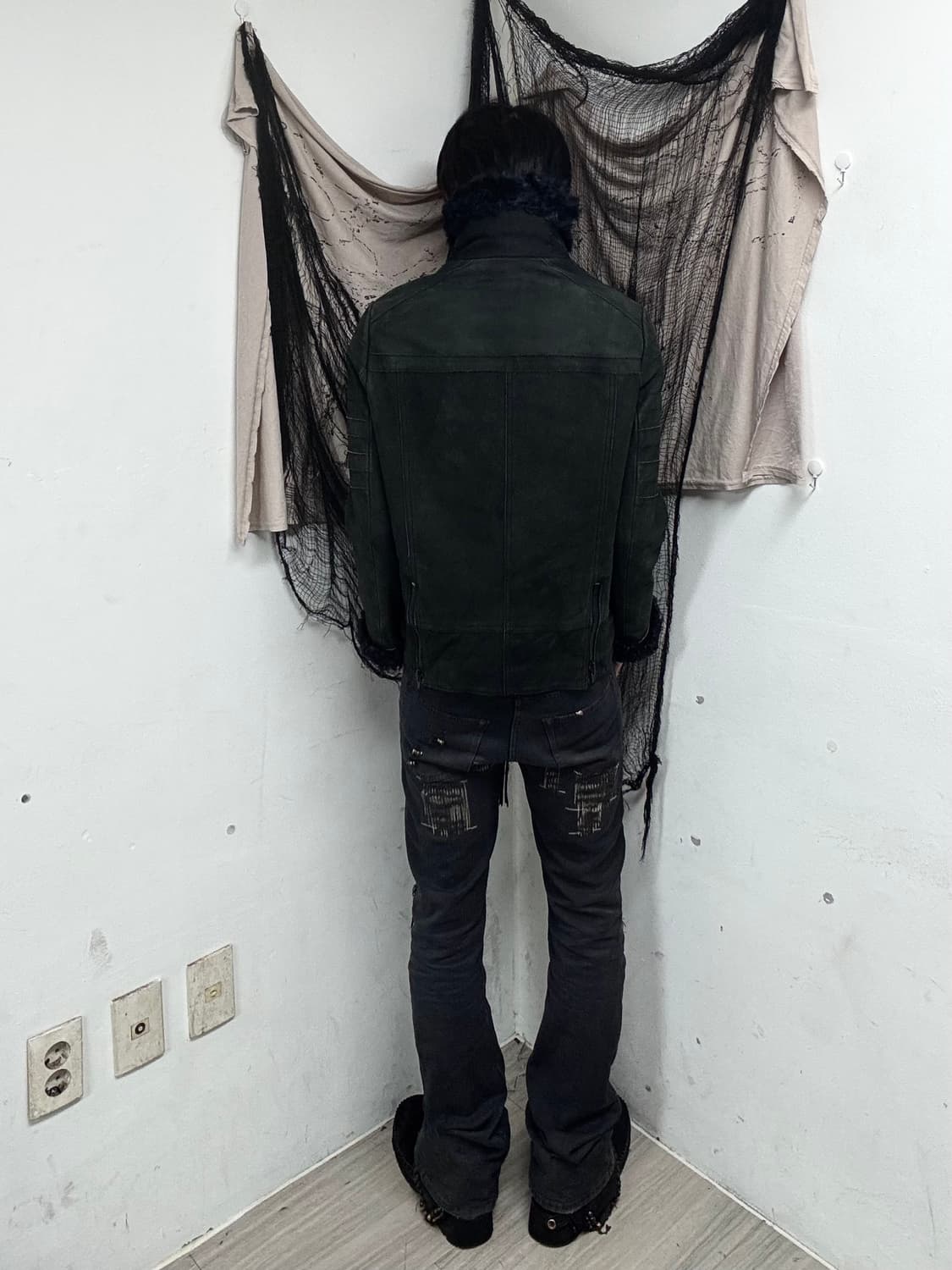 [VOV] Black Sheep Fur Trimming Deep Gree 상품이미지6