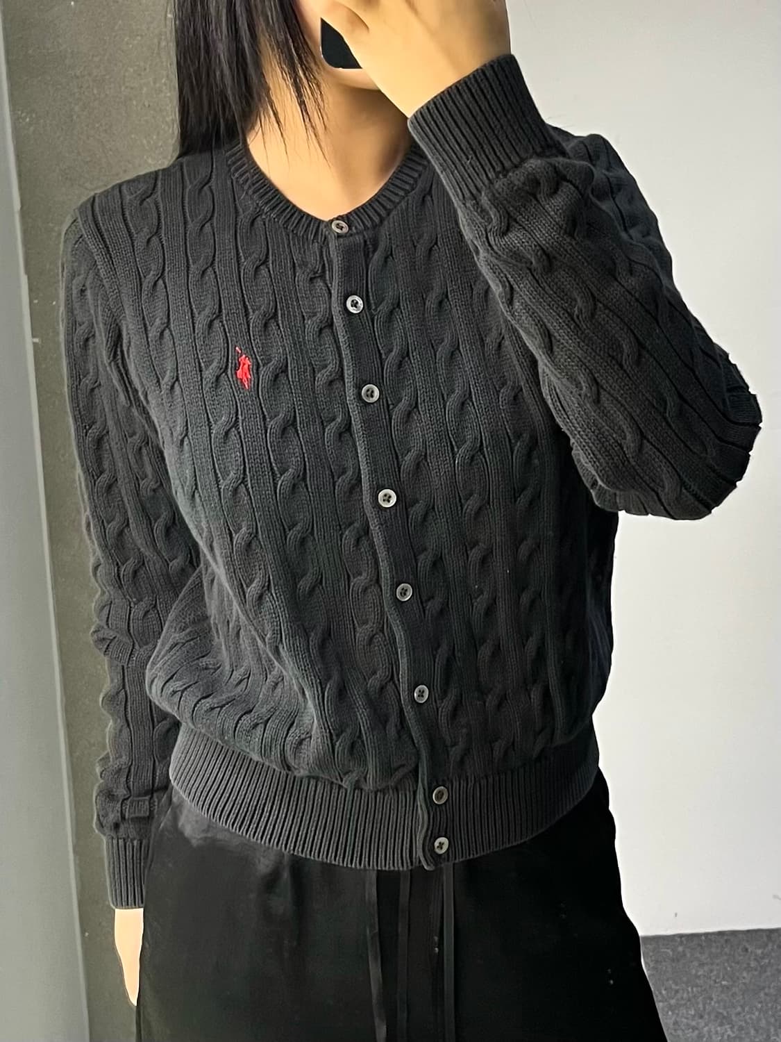 폴로 랄프 로렌 베이직 포니 케이블 가디건 상품이미지2