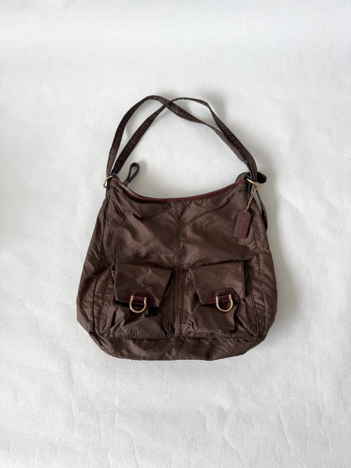 Pre owned 나일론&레더 숄더백(백팩 변형 가능) 상품이미지1