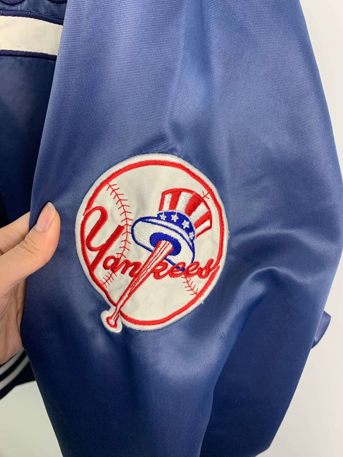 마제스틱 뉴욕양키스 네이비 바시티 자켓 상품이미지5