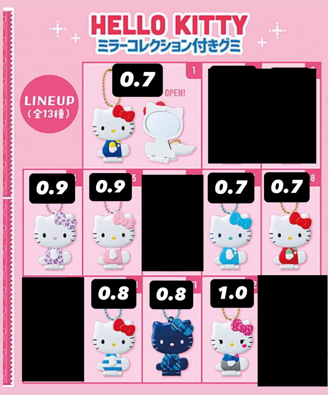 (미개봉) 헬로키티 미러 컬렉션 상품이미지1