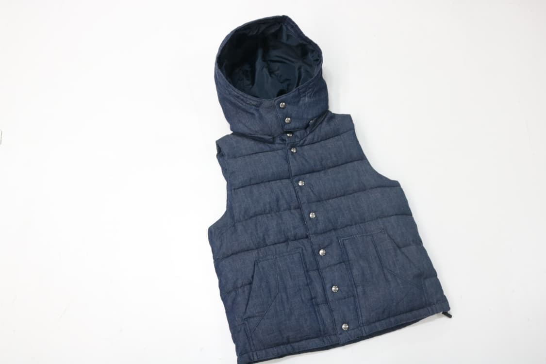 데님 후드 패딩 조끼 상품이미지3