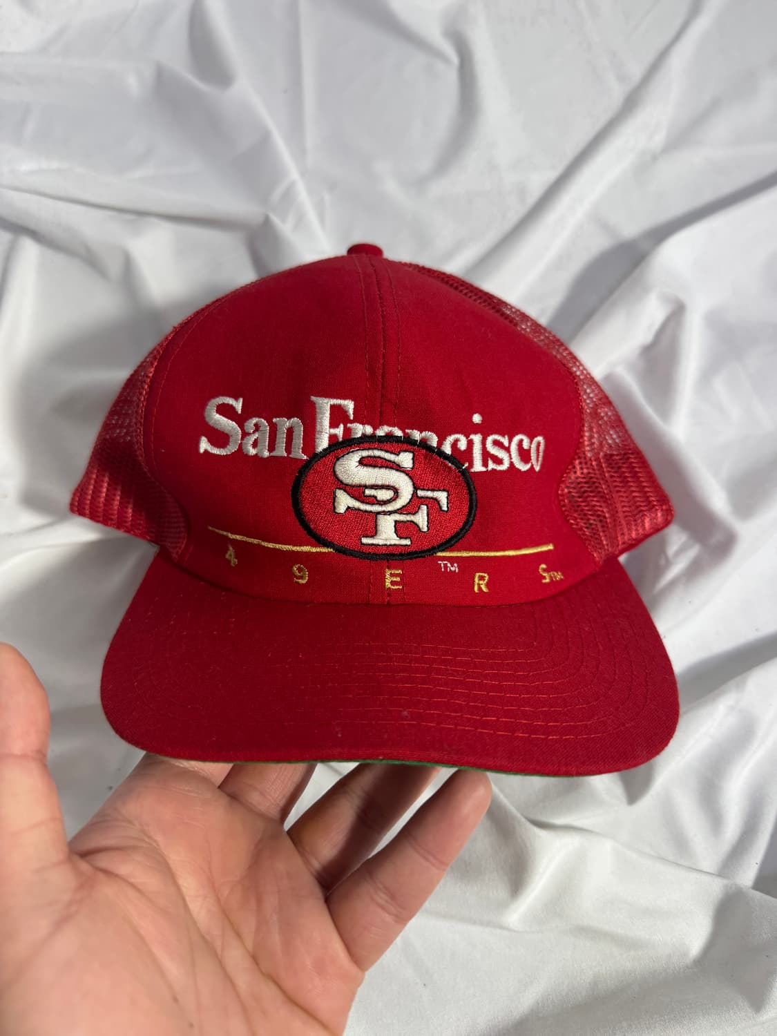 90s NFL 샌프란시스코 49ers 팀 자수 메쉬캡 상품이미지1