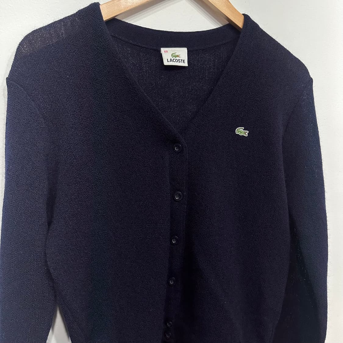 라코스테 lacoste 네이비 브이넥 모 가디건 상품이미지3