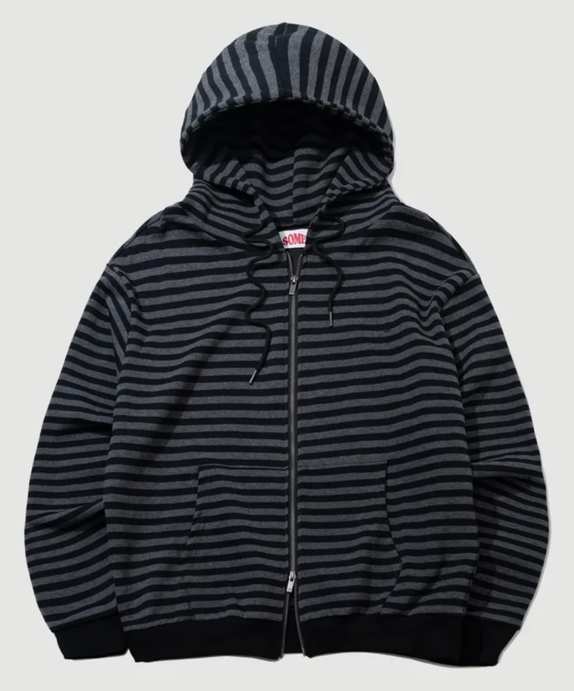 썸플레이스맨 자수 투웨이 배색 스트라이프 후드집업 상품이미지1