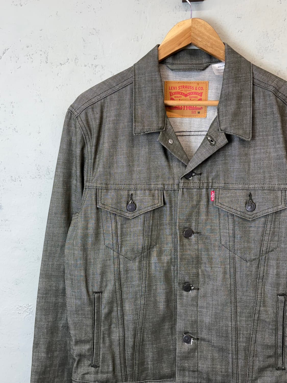 리바이스 빈티지 올리브 그린 데님 트러커 자켓 상품이미지5