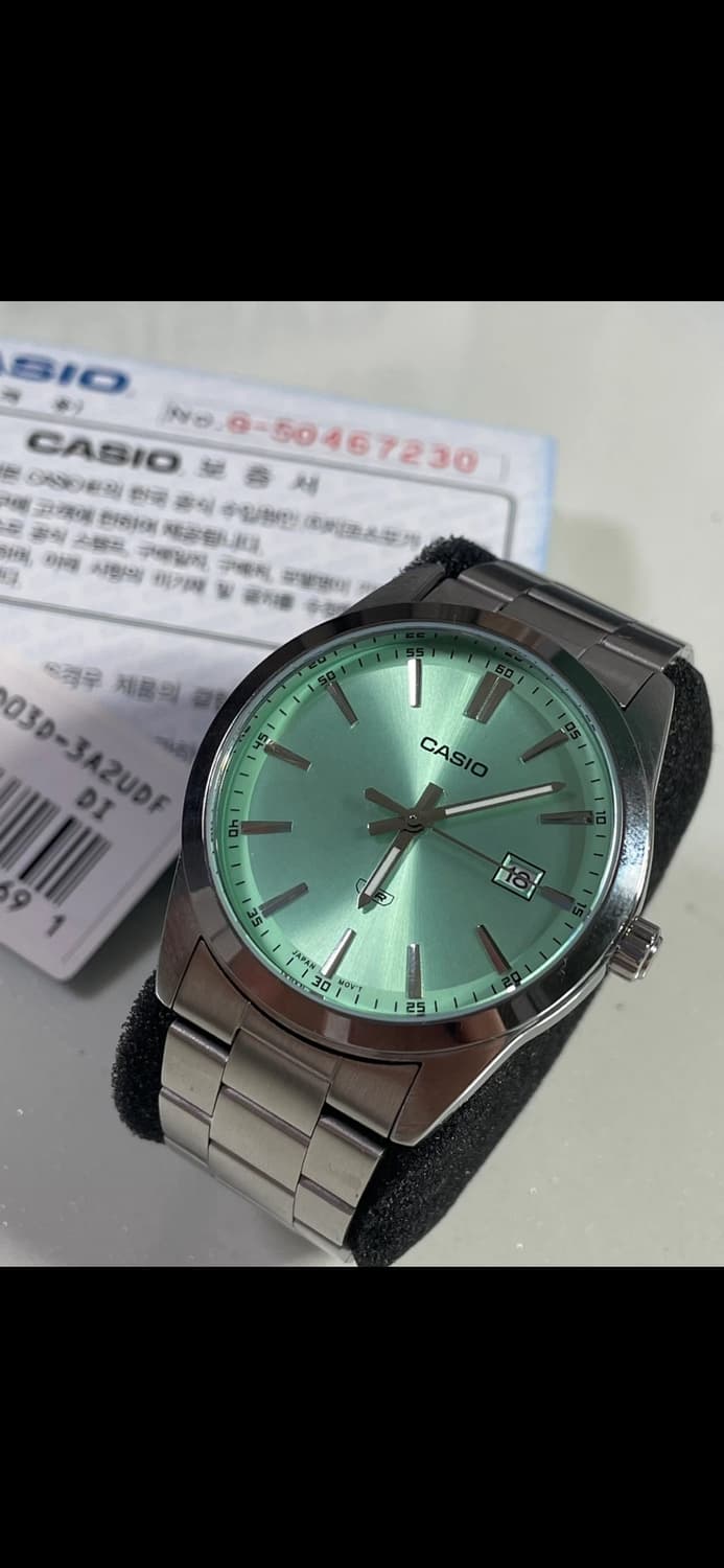 카시오 MTP-VD03D 라이트 그린 상품이미지3