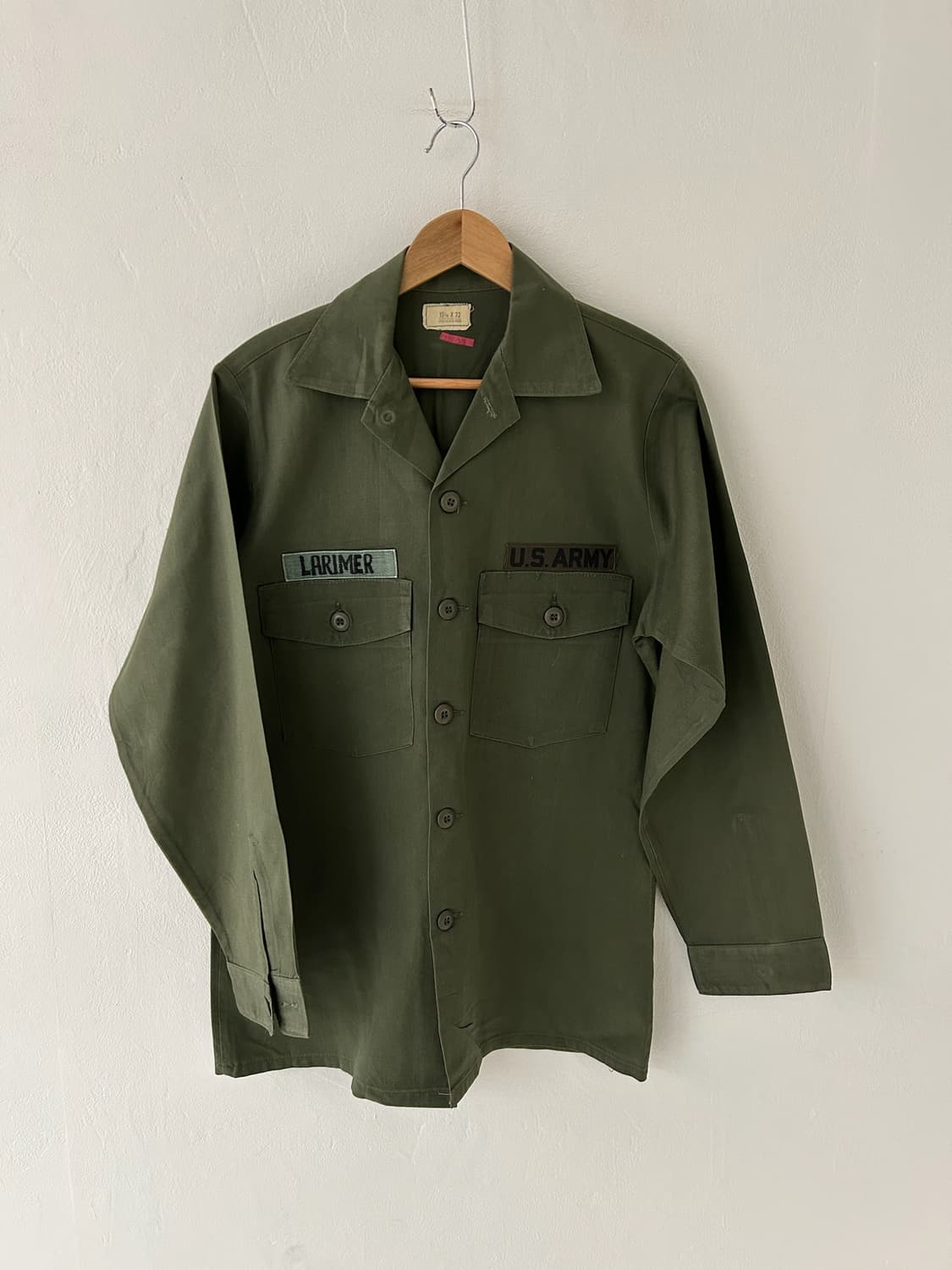 80s US Army og-507 utility shirt. 상품이미지1
