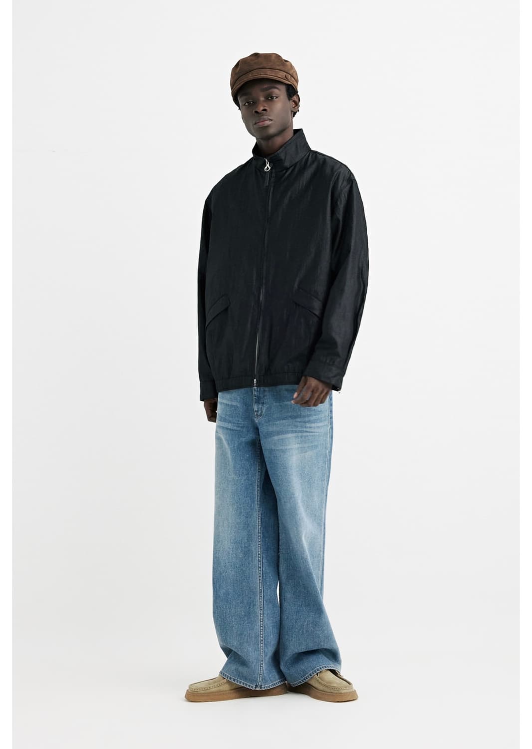 솔리드옴므 - 블랙 나일론 집업 자켓 46 상품이미지1