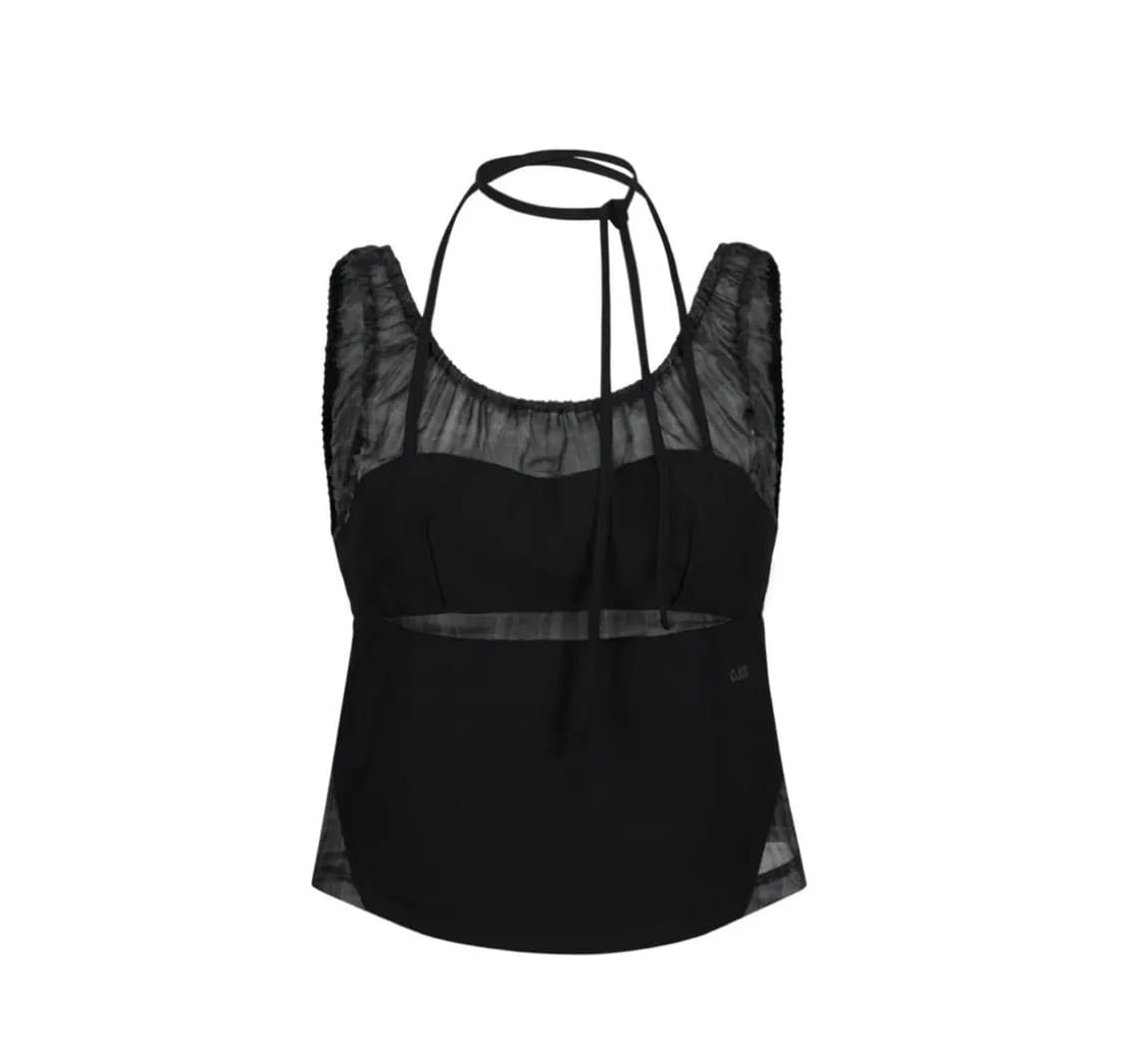 오호스 홀터 스트랩 플래드 슬리브리스 Halter Strap Plaid 상품이미지1