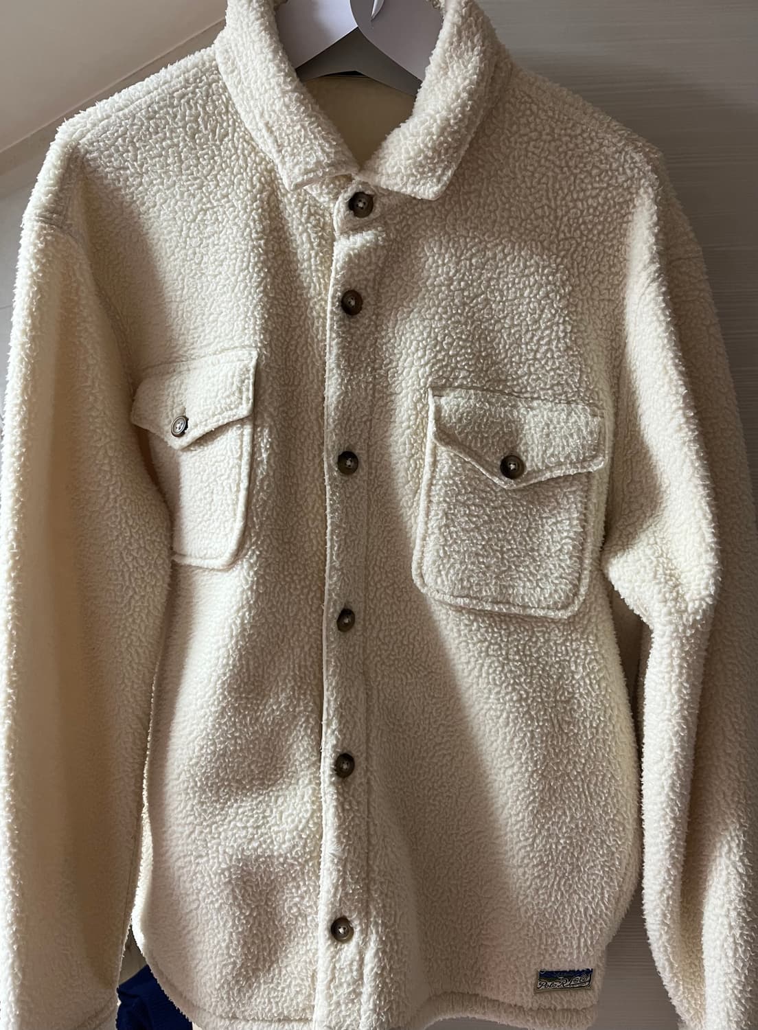 [국내정품] 폴로 랄프로렌 셰르파 플리스 셔츠 자켓 아이보리 상품이미지1