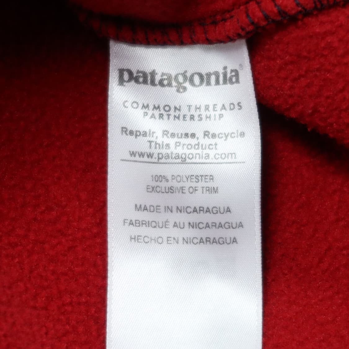 16FW 파타고니아 신칠라 스냅-T 네이비/레드/블루 니카라과 상품이미지6