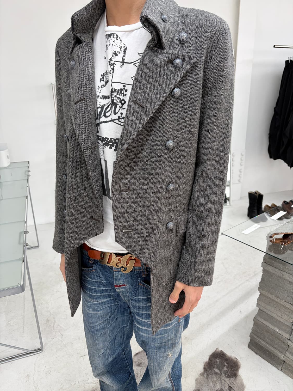 no id 나플레옹 더블 울 코트 상품이미지5