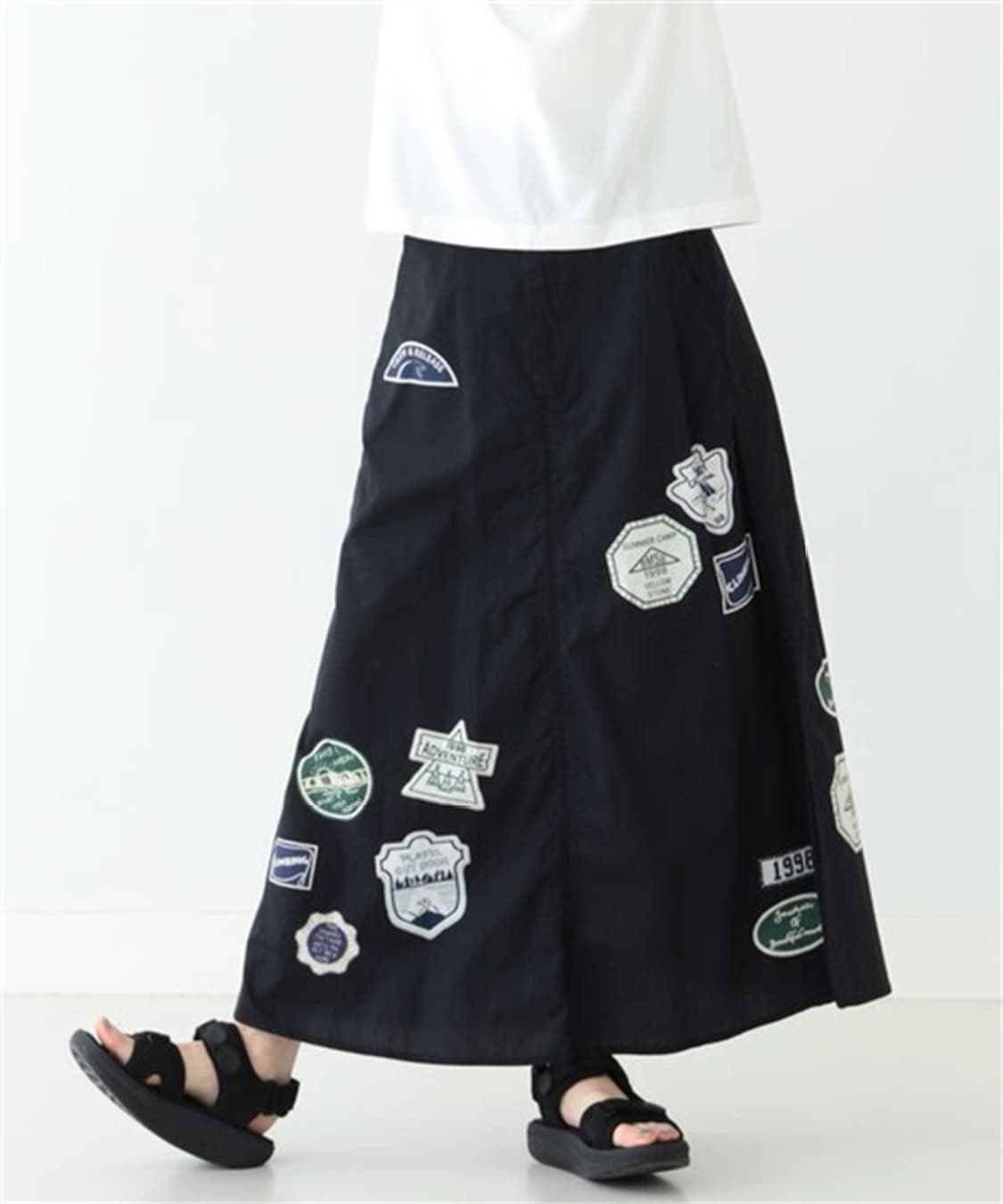 Beams boy 빔즈보이 패치 롱스커트 상품이미지1