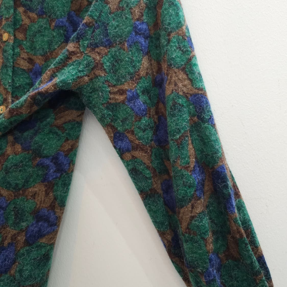 레트로 그린 플라워 울 보아셔츠 상품이미지5