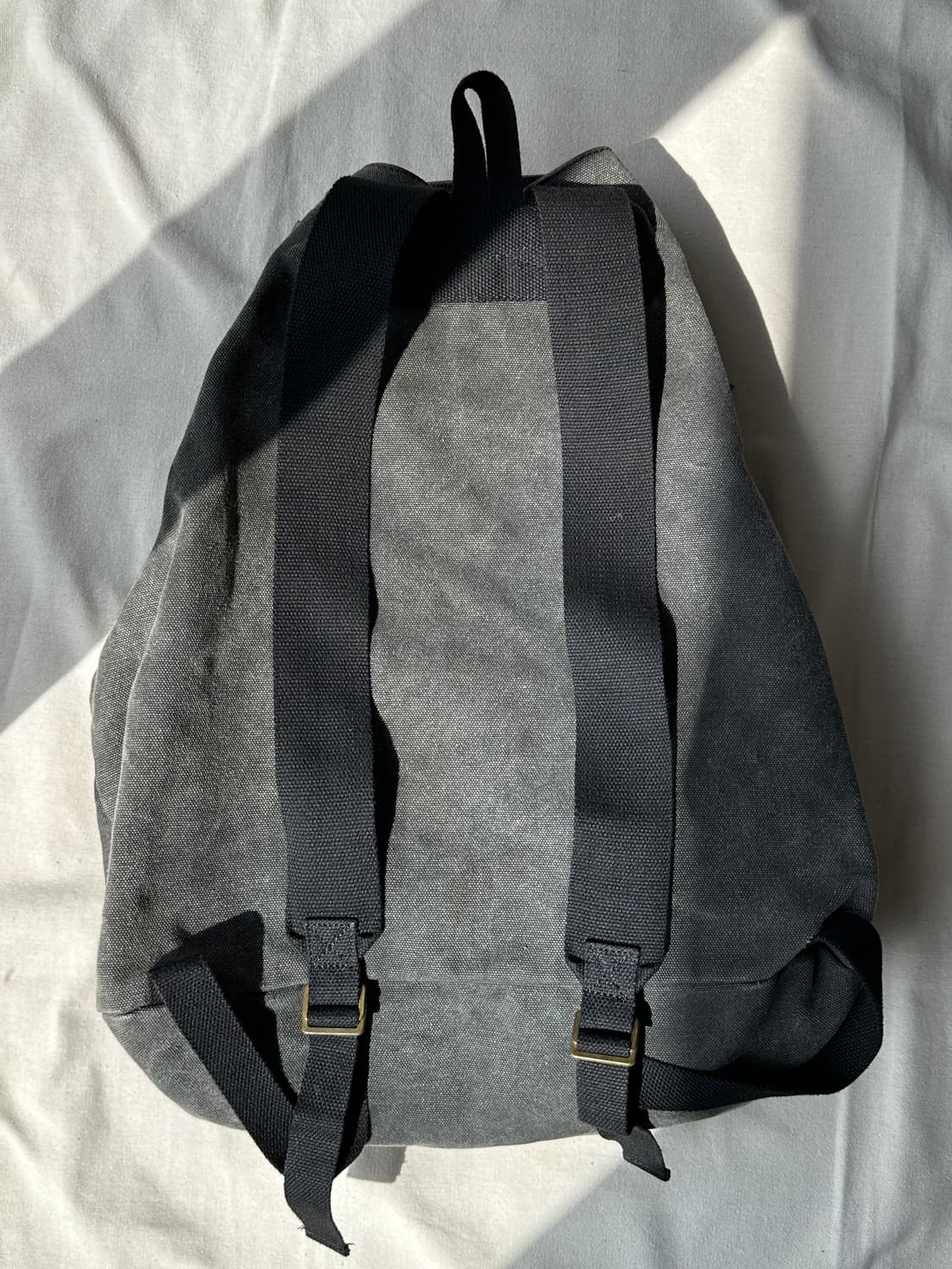 사이코 버니 Psycho Bunny 드로우스트링 캔버스 백팩 그레이 상품이미지4