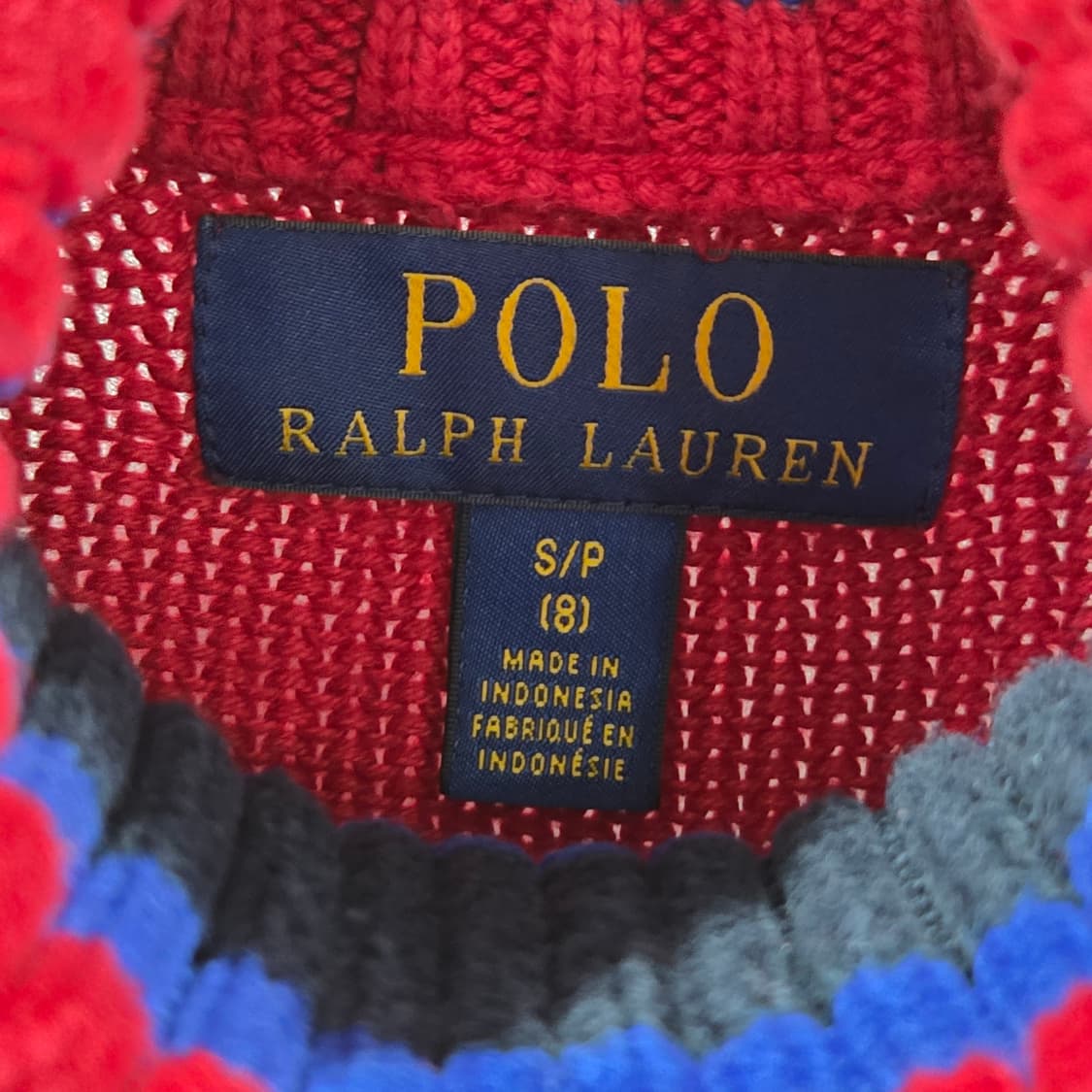 폴로랄프로렌 키즈 풀오버 하프집업 니트 S/8 상품이미지3