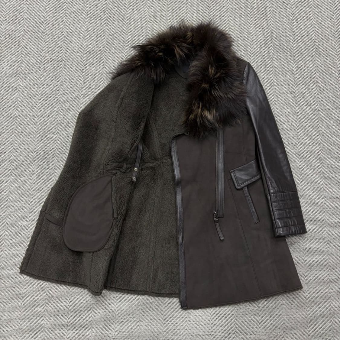 아르덴미즈 리얼퍼 레더 코트 v1963 상품이미지6