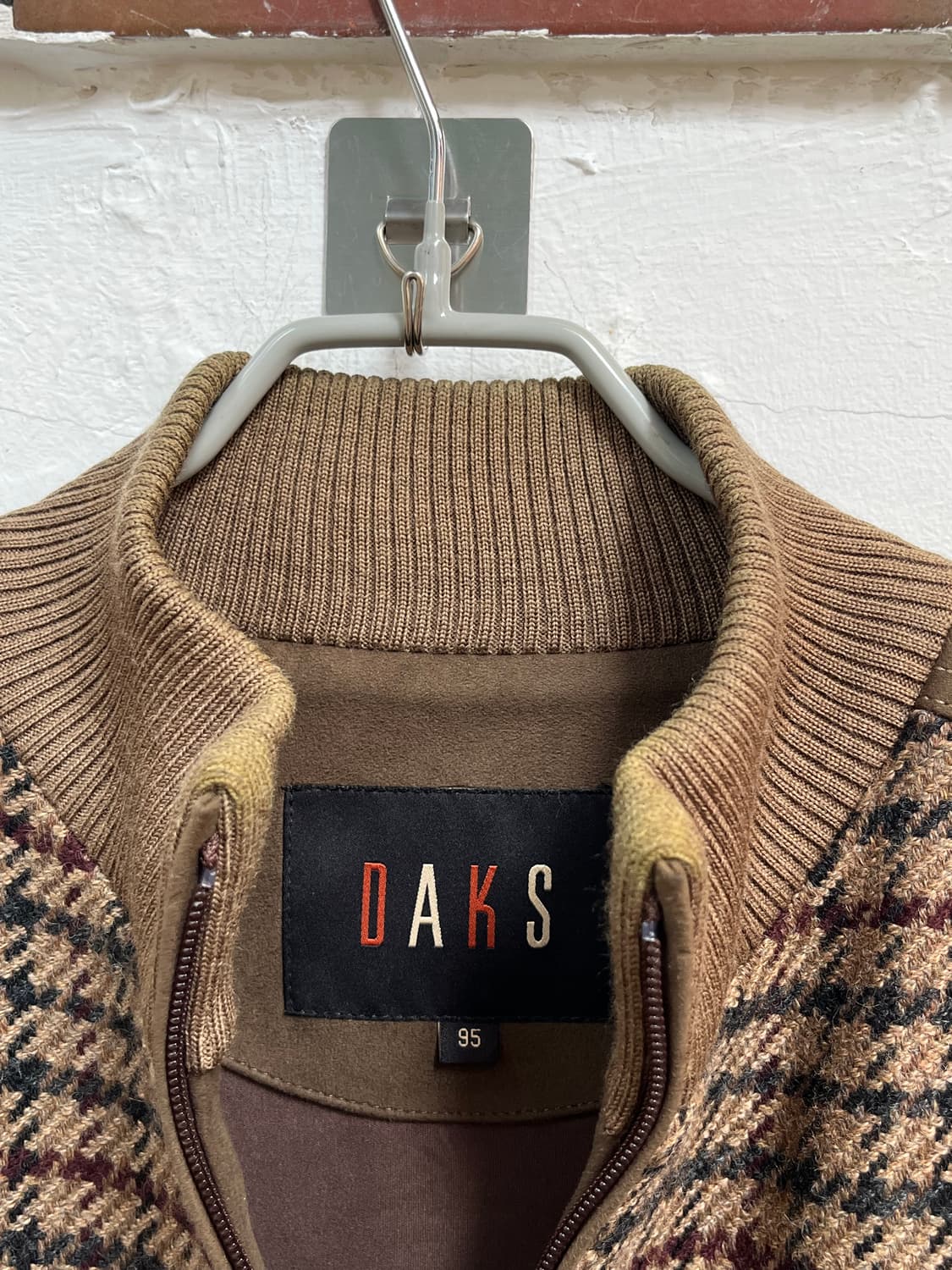 Daks 하운드투스 체크패턴 알파카 캐시미어 블루종 95 상품이미지3