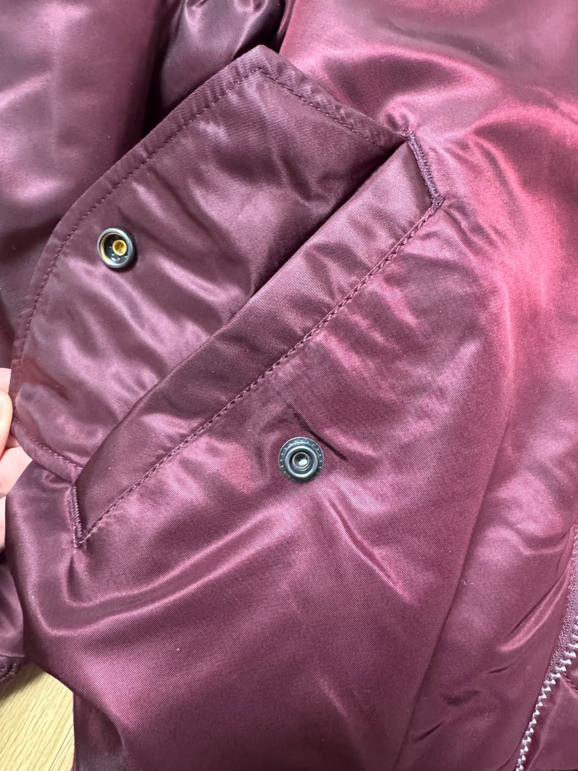 알파인더스트리 ma-1 s사이즈 버건디컬러 상품이미지5