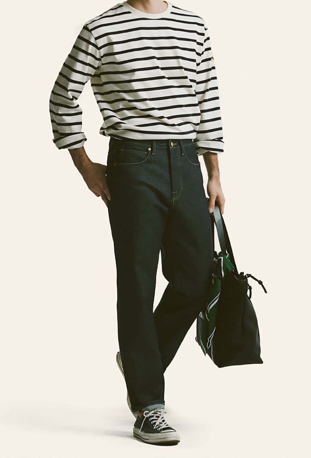 바스통 409 네이비 스트라이프 라지사이즈 상품이미지1