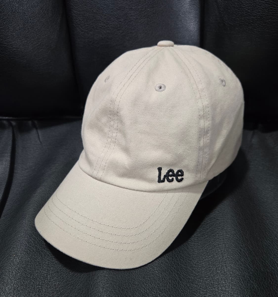 Lee 리 사이드 로고 반커브 볼캡 모자 OS 상품이미지1