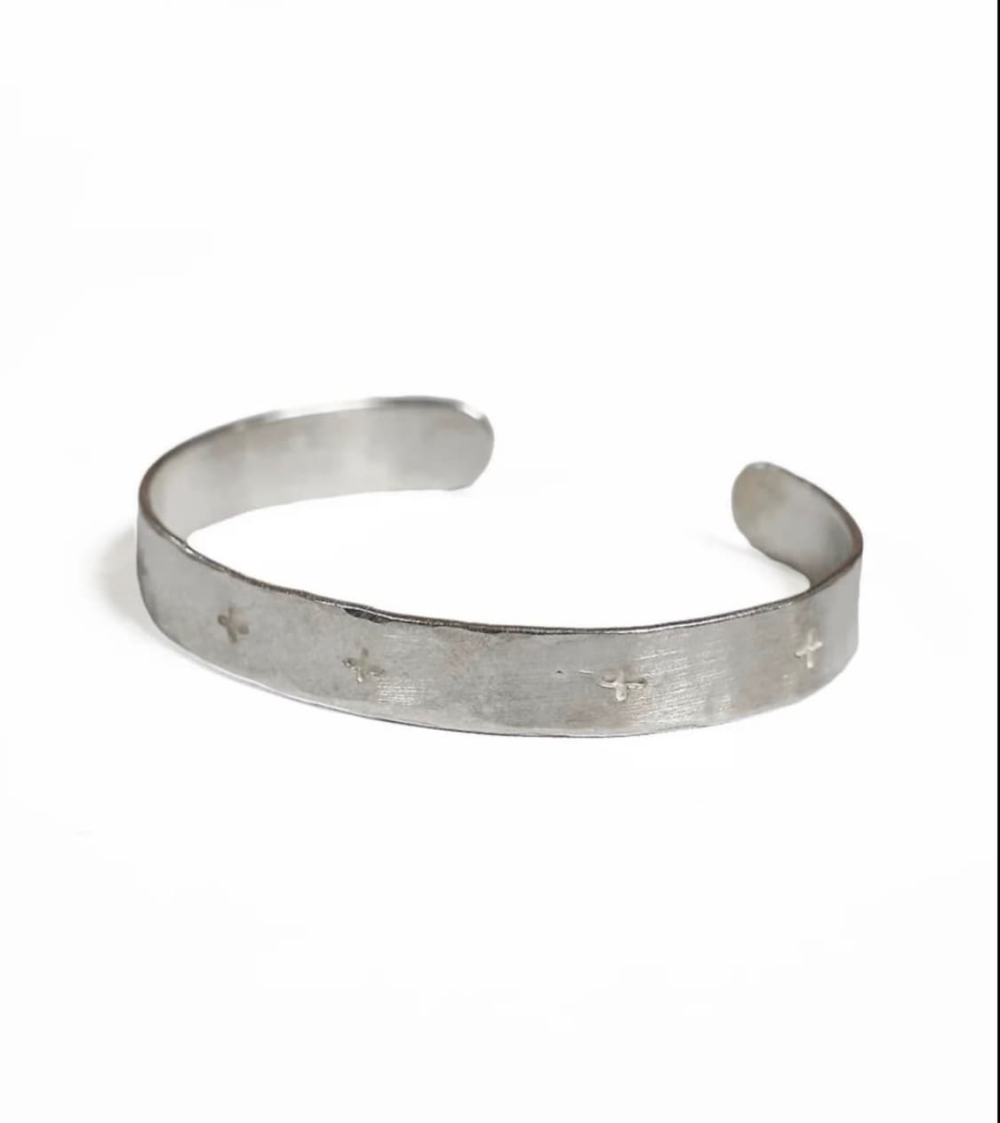 cross carved silver bracelet [m] 상품이미지1