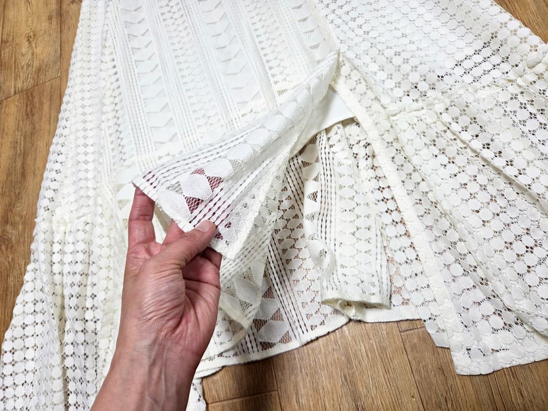 시스템(SYSTEM) 언밸런스 헴 레이스 스커트 55 상품이미지8