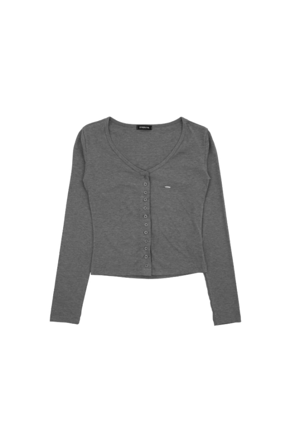 시너진 버튼 롱 슬리브 가디건 멜란지 상품이미지1