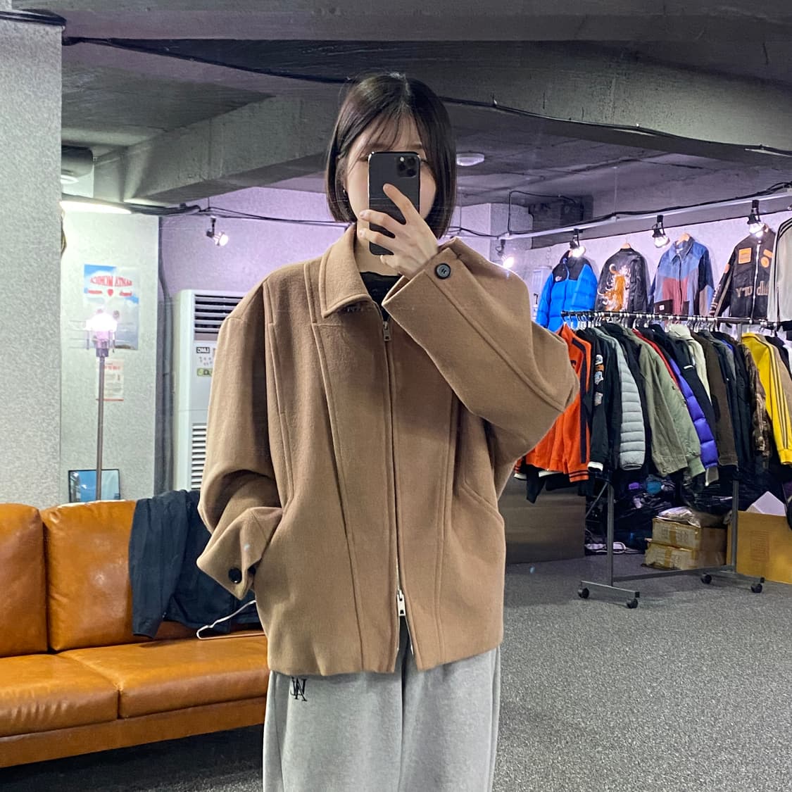 라퍼지스토어 투웨이 디테일 스웨이드 자켓 B3881 상품이미지1